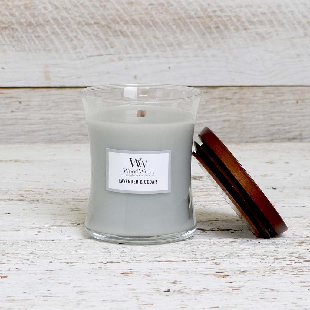 WoodWick Lavender and Cedar Medium Jar Candle