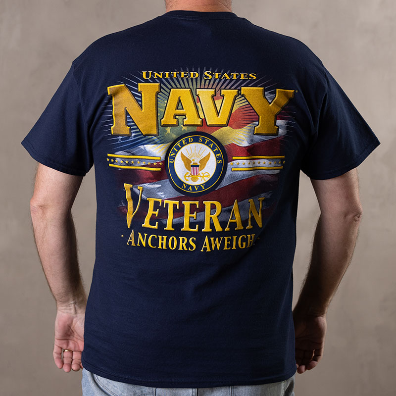 Navy Veteran Star Navy Tee