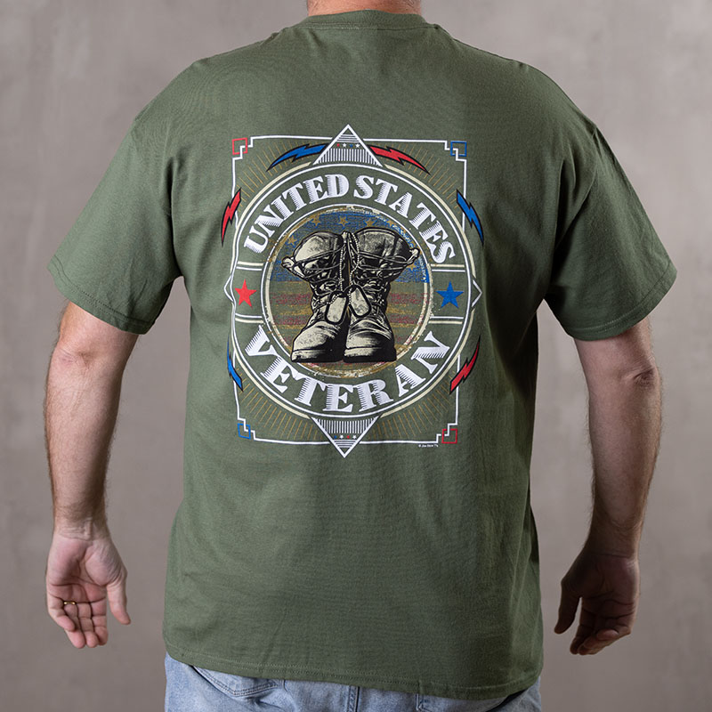 Veteran Boots Green Tee