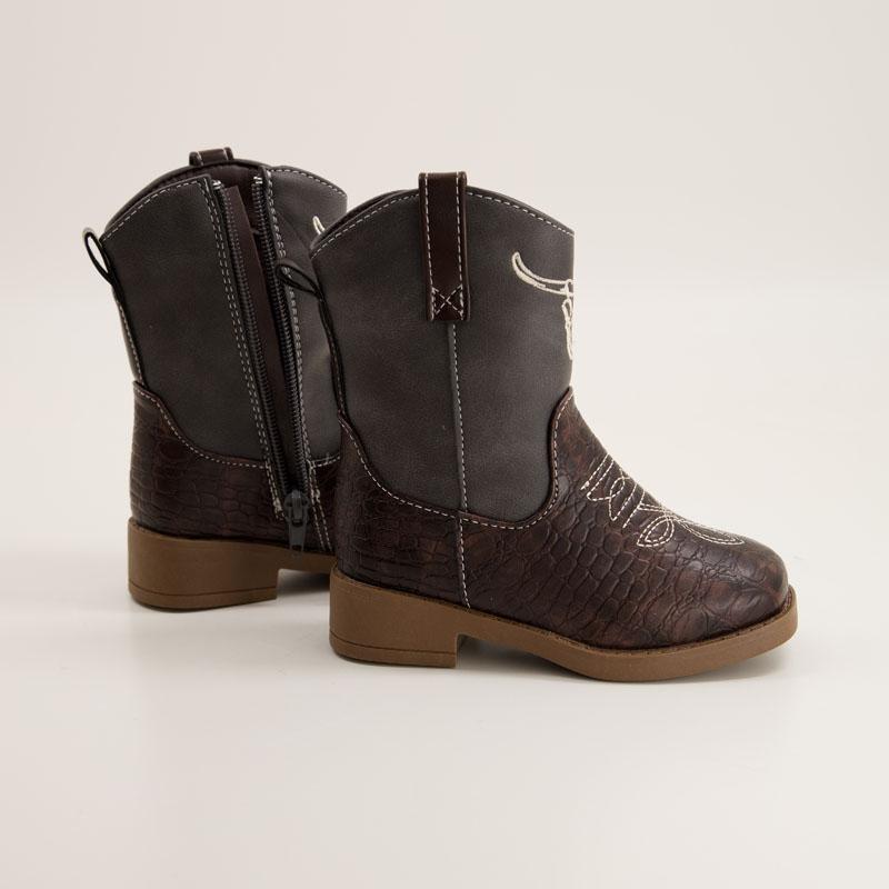 Toddler Croc Embroidered Colorblock Cowboy Boots