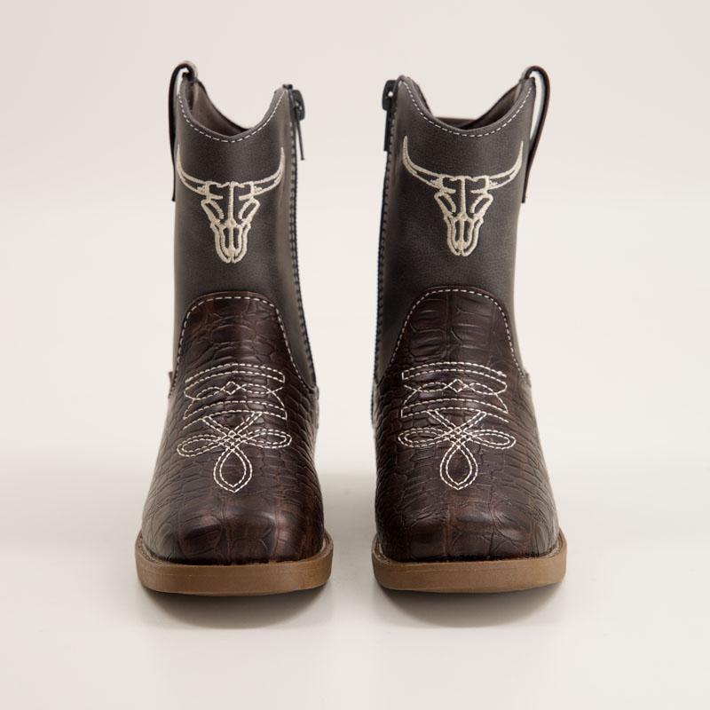 Toddler Croc Embroidered Colorblock Cowboy Boots
