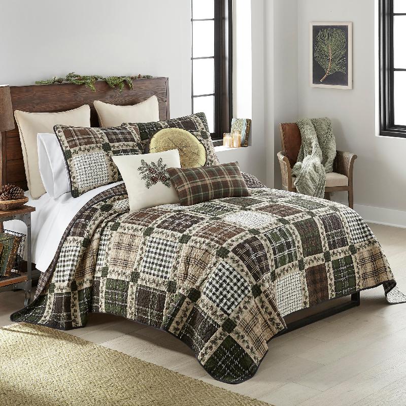 Donna Sharp Pine Patch 3 Piece Cotton California King Quilt Set
