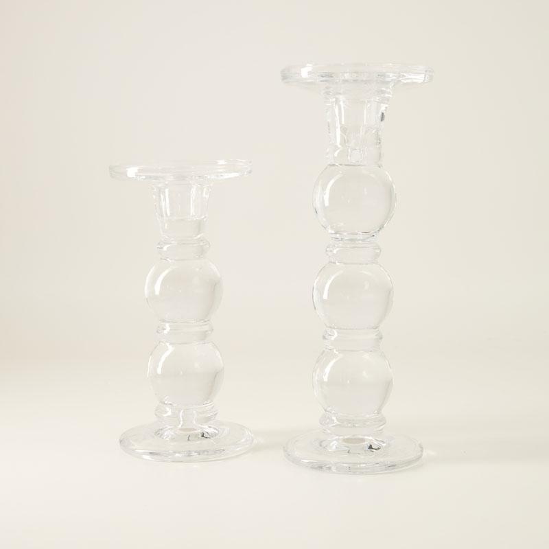 Medium Glass Taper Candle Holder 2 Medium Glass Taper Candle Holder