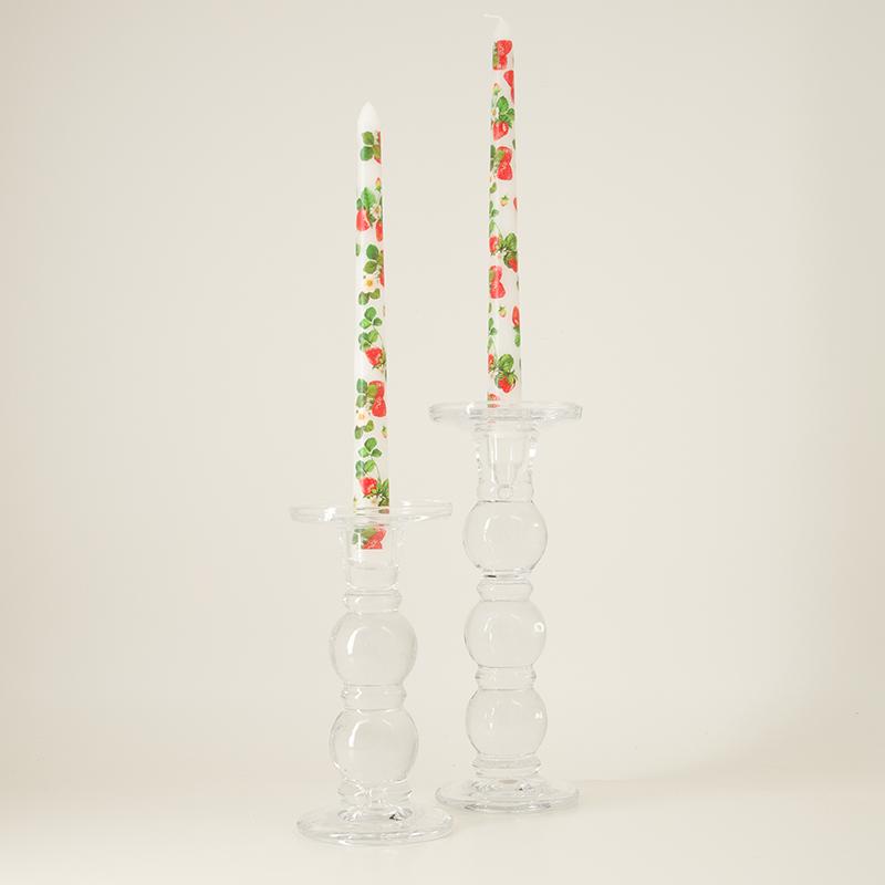Medium Glass Taper Candle Holder 3 Medium Glass Taper Candle Holder