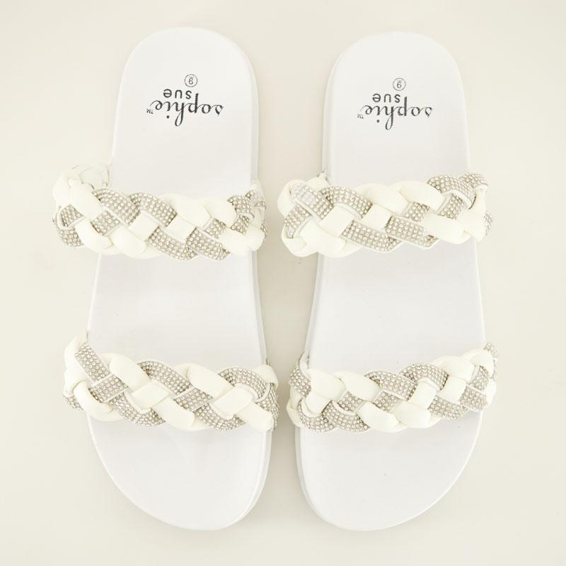 White and Bling Pool Slides