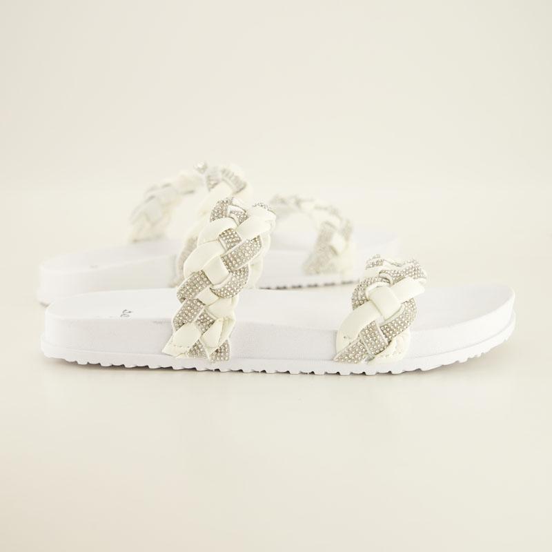 White and Bling Pool Slides