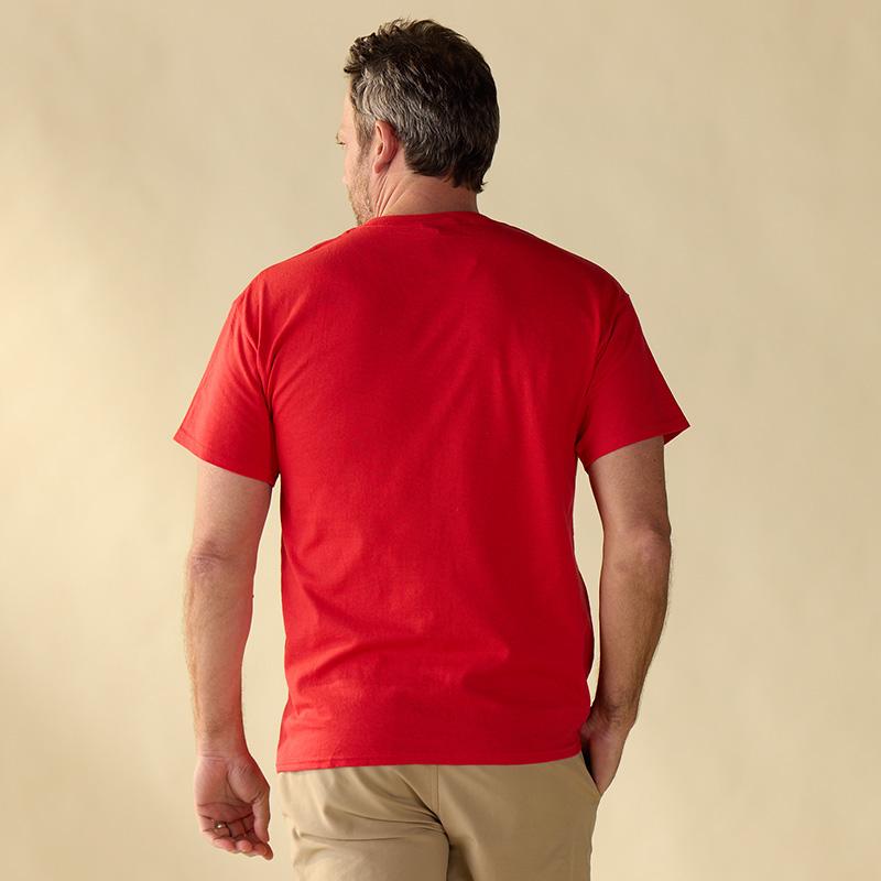 Marines Gold Emblem and Flag Red Tee