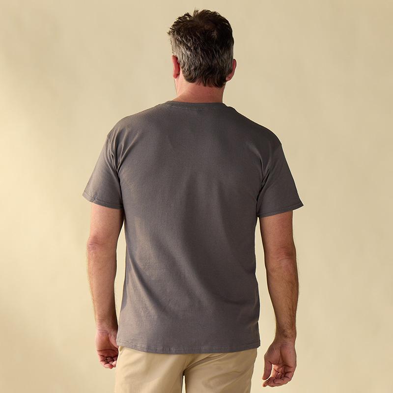 Army Gold Emblem and Flag Gray Tee