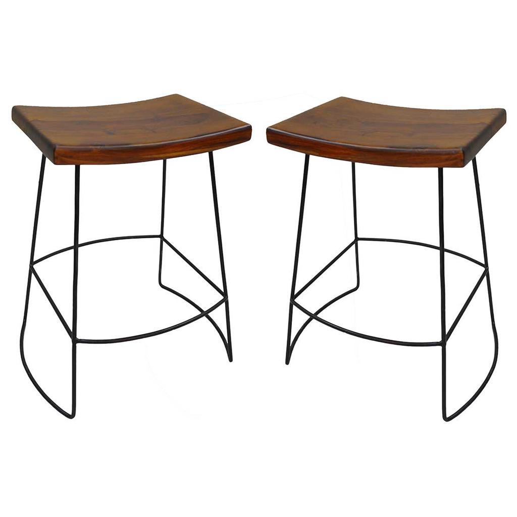 Wyatt Saddle Seat Counter Stool - Set of 2 1 Wyatt Saddle Seat Counter Stool - Set of 2