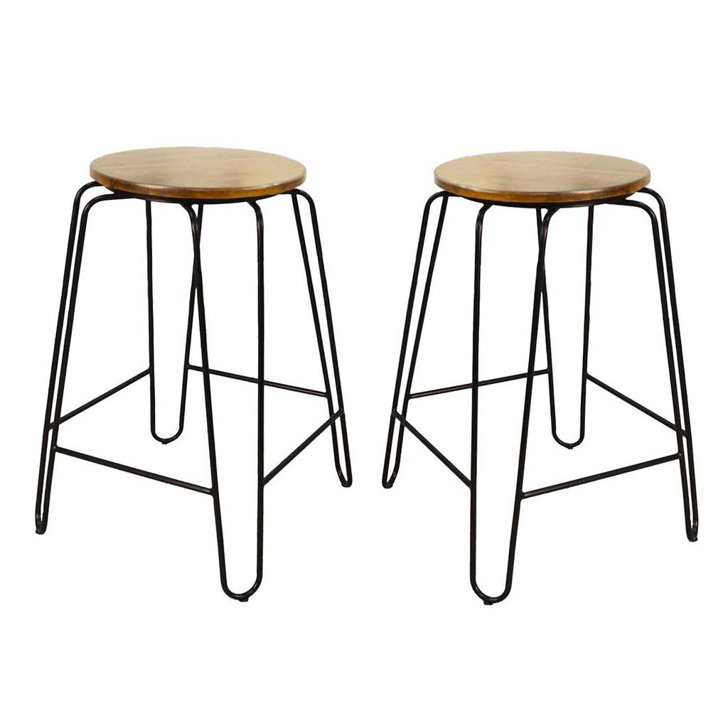 Stella Industrial Counter Stool - Set of 2