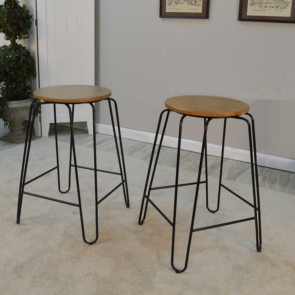 Stella Industrial Counter Stool - Set of 2