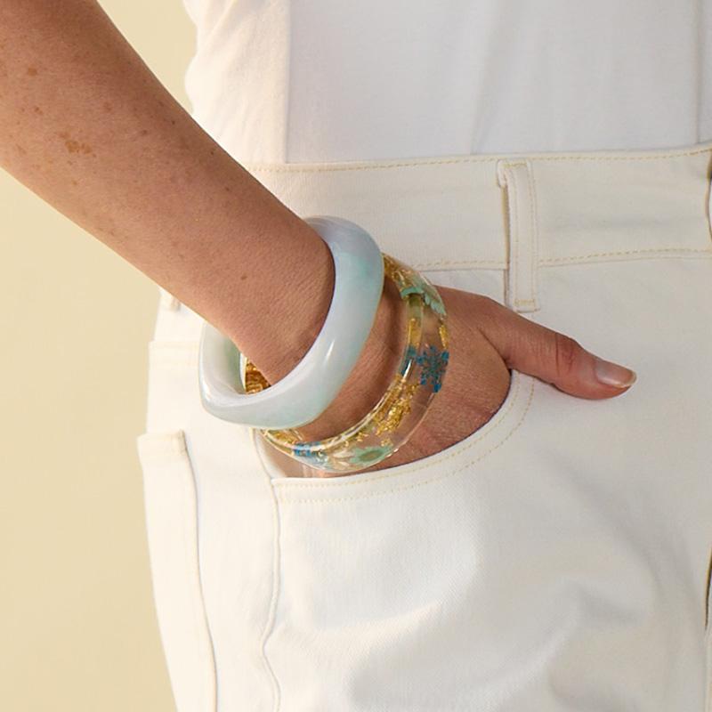2 Pack Resin Bangle Bracelets