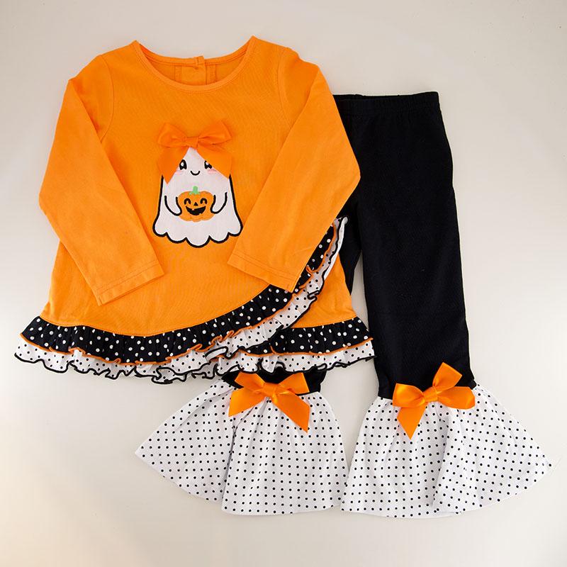 Toddler Knit Ghost Applique Top and Legging Set