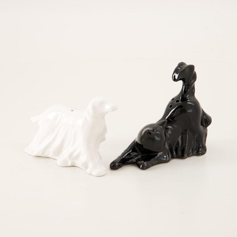 Ghost Cat and Dog Salt and Pepper Set