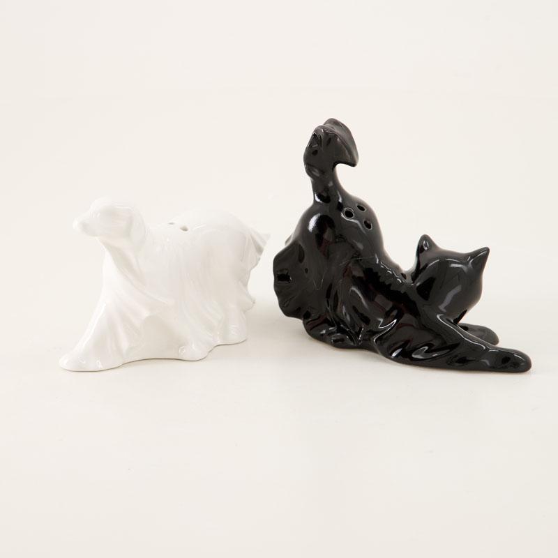 Ghost Cat and Dog Salt and Pepper Set