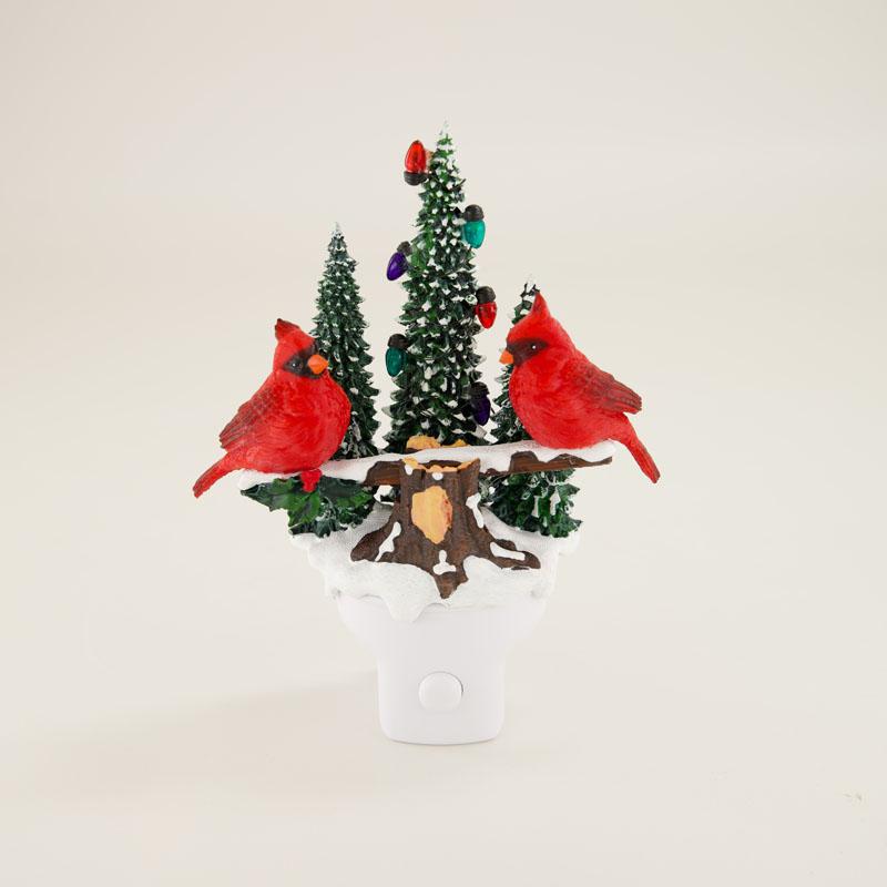 Animated Cardinal Tree Night Light