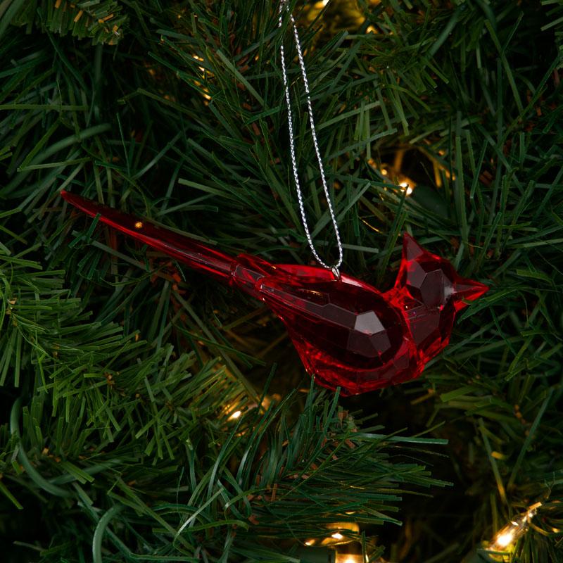 Acrylic Cardinal Ornament