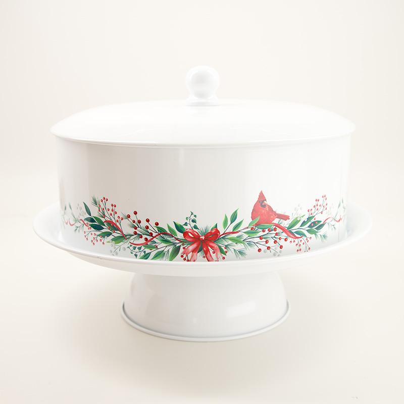 Cardinal Metal Cake Stand