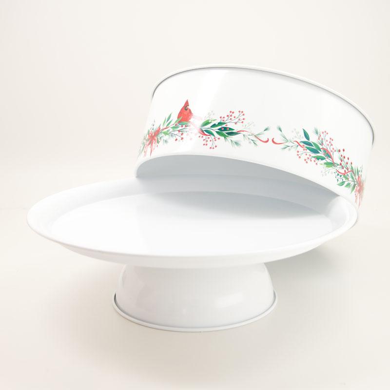 Cardinal Metal Cake Stand