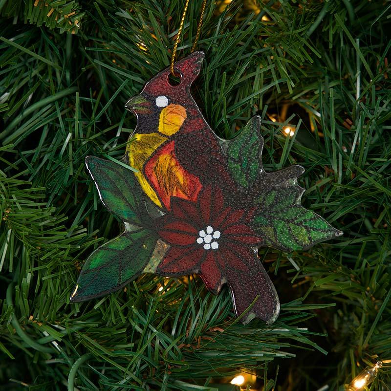 Stained Glass Cardinal Ornament