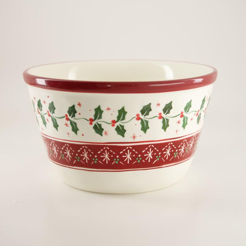 Christmas Stoneware Mixing Bowls Set of 3