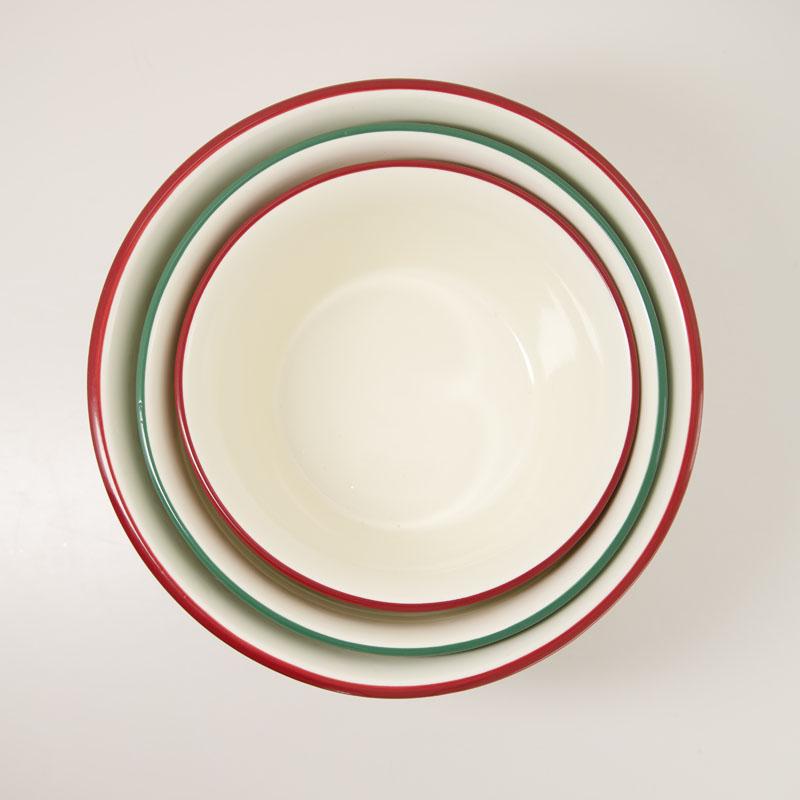 Christmas Stoneware Mixing Bowls Set of 3 5 Christmas Stoneware Mixing Bowls Set of 3