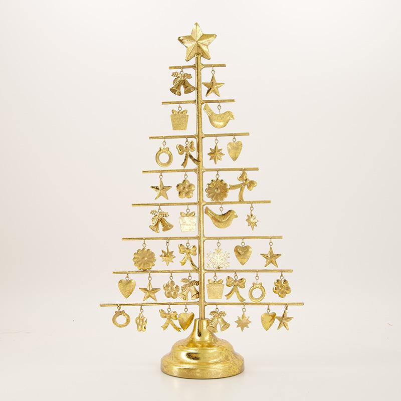 Gold Christmas Tree with Charms