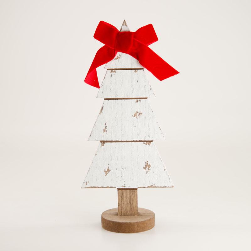 Wooden White Christmas Tree