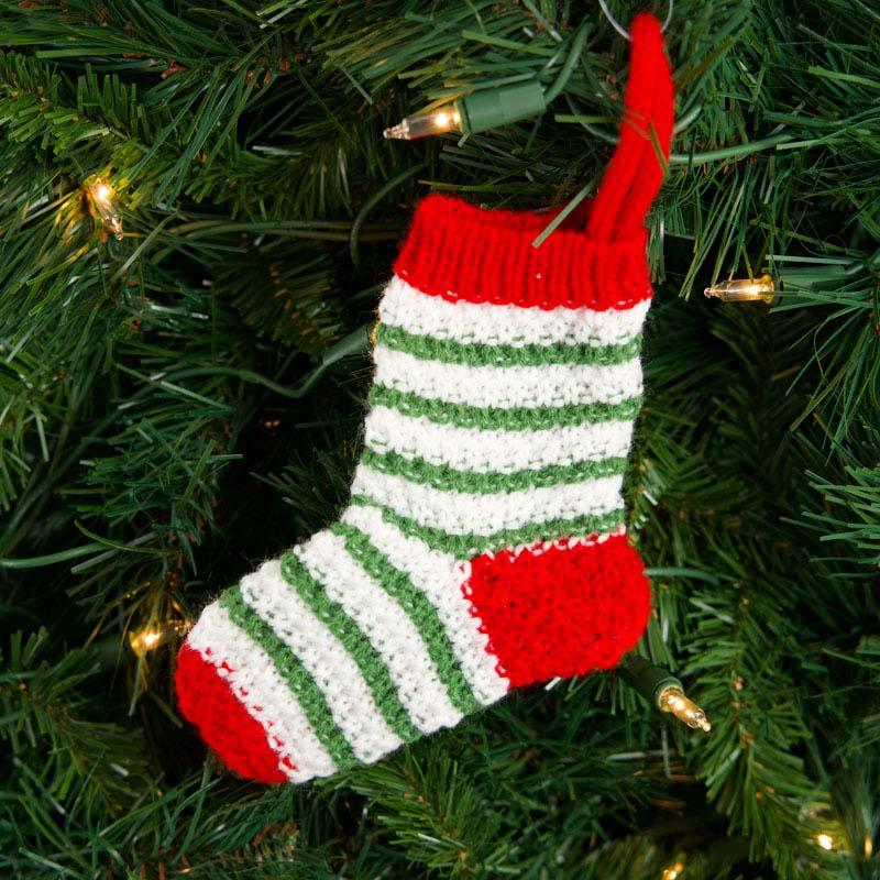 Knitted Stocking Ornament 2 Knitted Stocking Ornament
