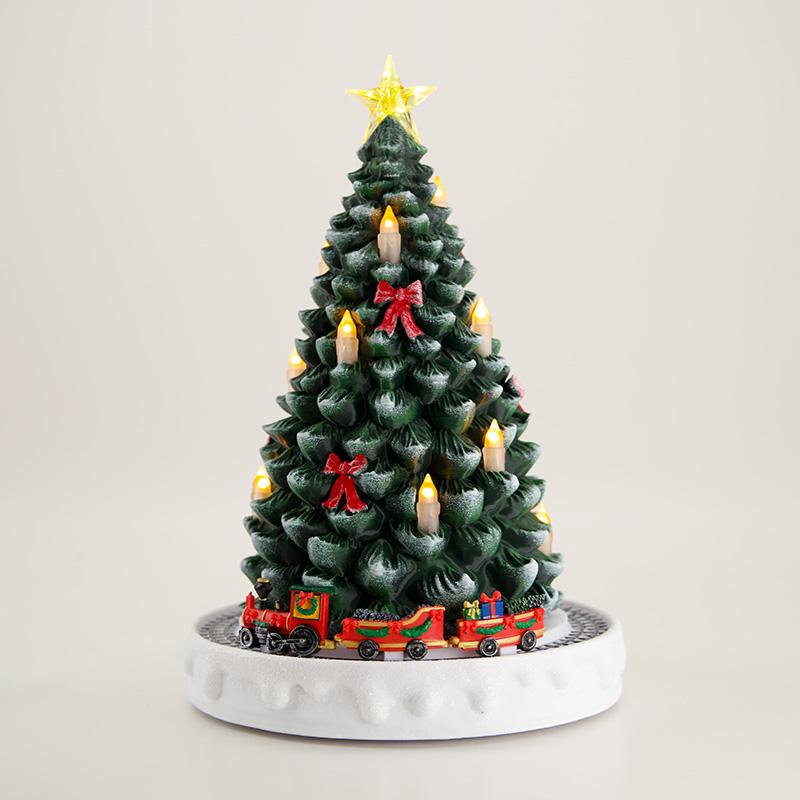 Animated Christmas Tree with LED Candles