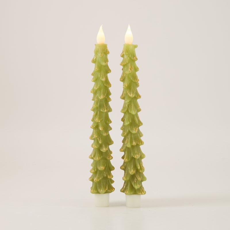 2 Pack Figural Tree LED Tapers