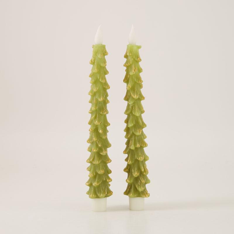 2 Pack Figural Tree LED Tapers