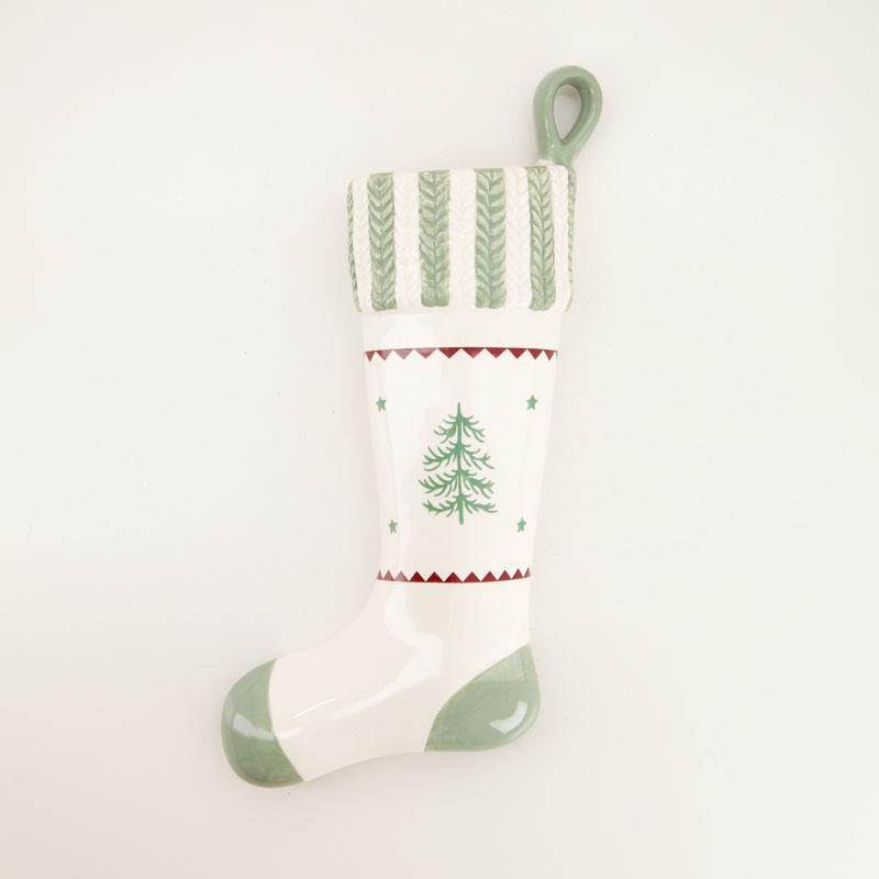 Ceremic Stocking Wall Hanging