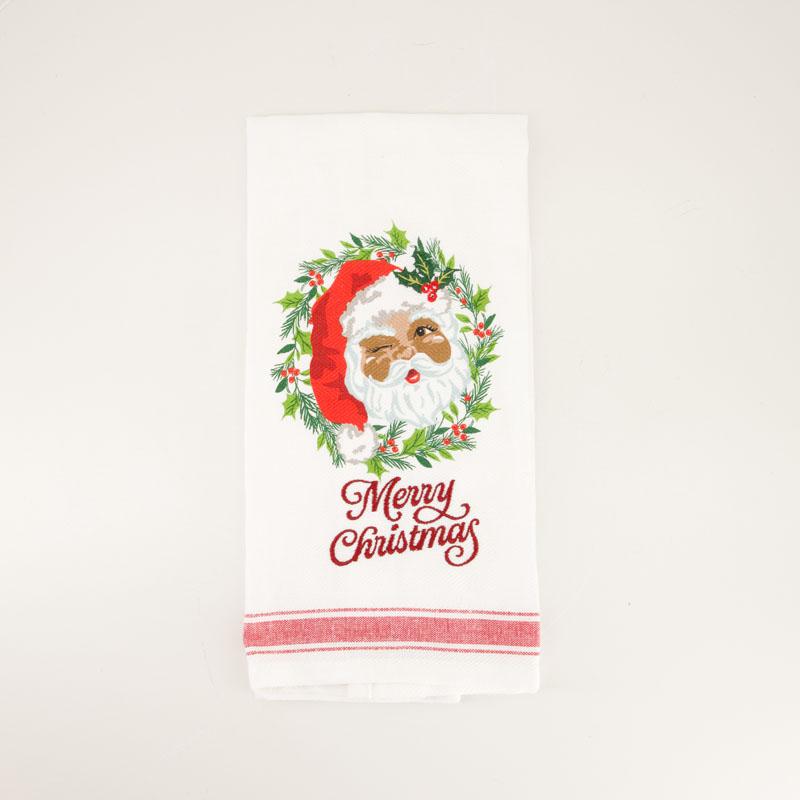 African American Santa Tea Towel