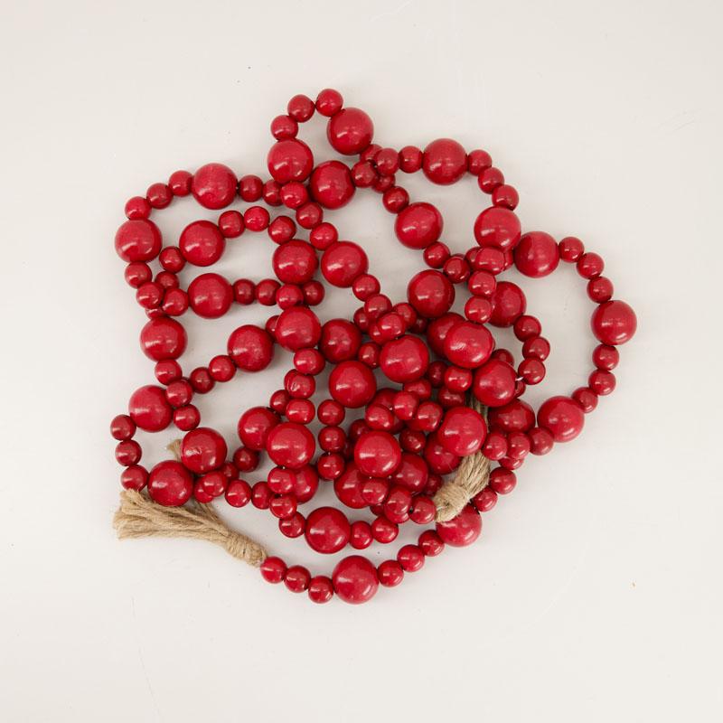 9' Red Bead Garland