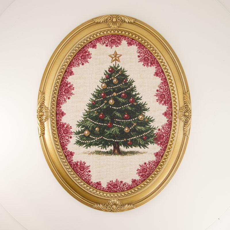 Christmas Tree Oval Wall Decor