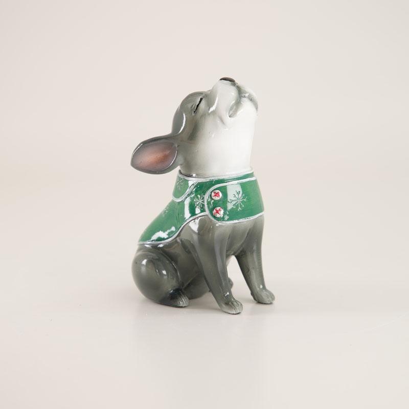 Christmas Bulldog Caroler