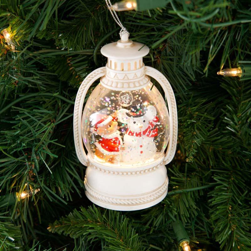 Snowmouse Lantern Glitter Globe Ornament 8 Snowmouse Lantern Glitter Globe Ornament