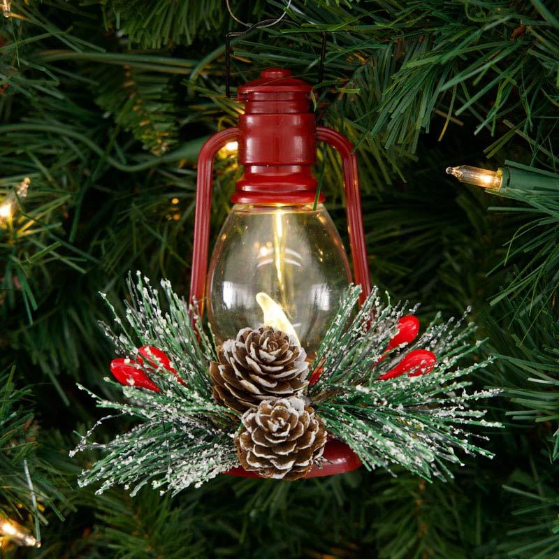 Light Up Red Lantern Ornament