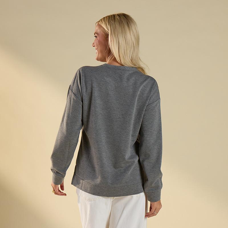 Blessed Animal Print Gray Sweatshirt