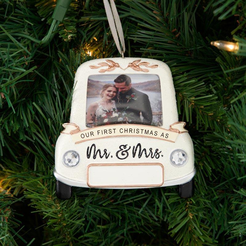 Mr. and Mrs. Photo Frame Ornament