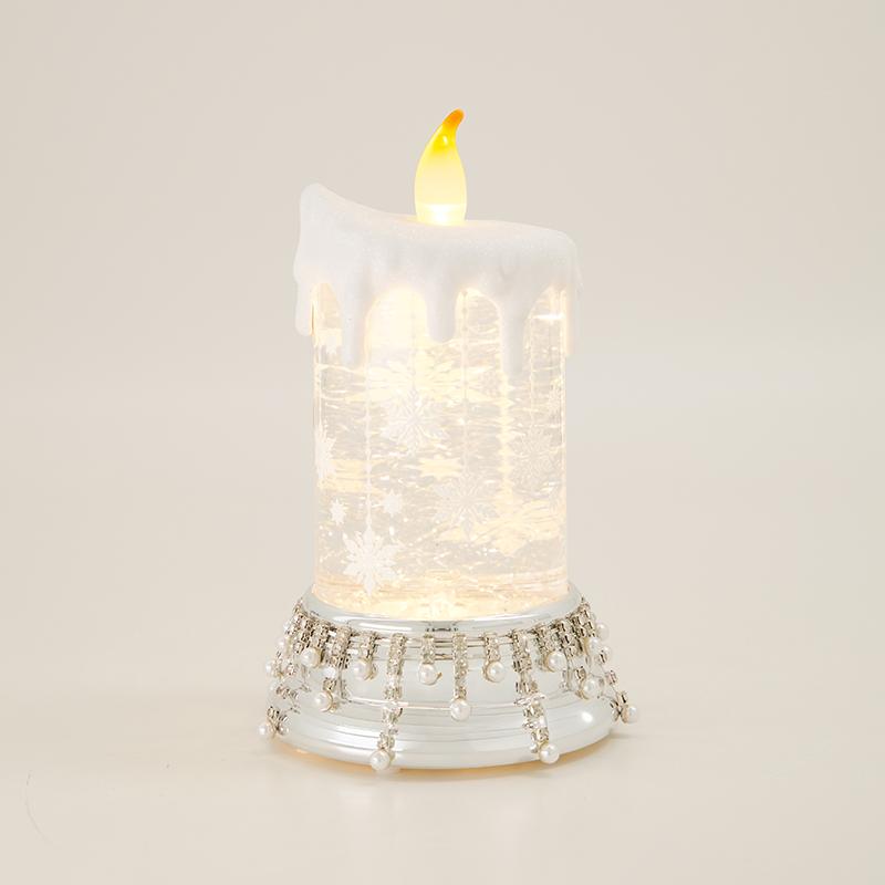LED Small Candle Glitter Globe