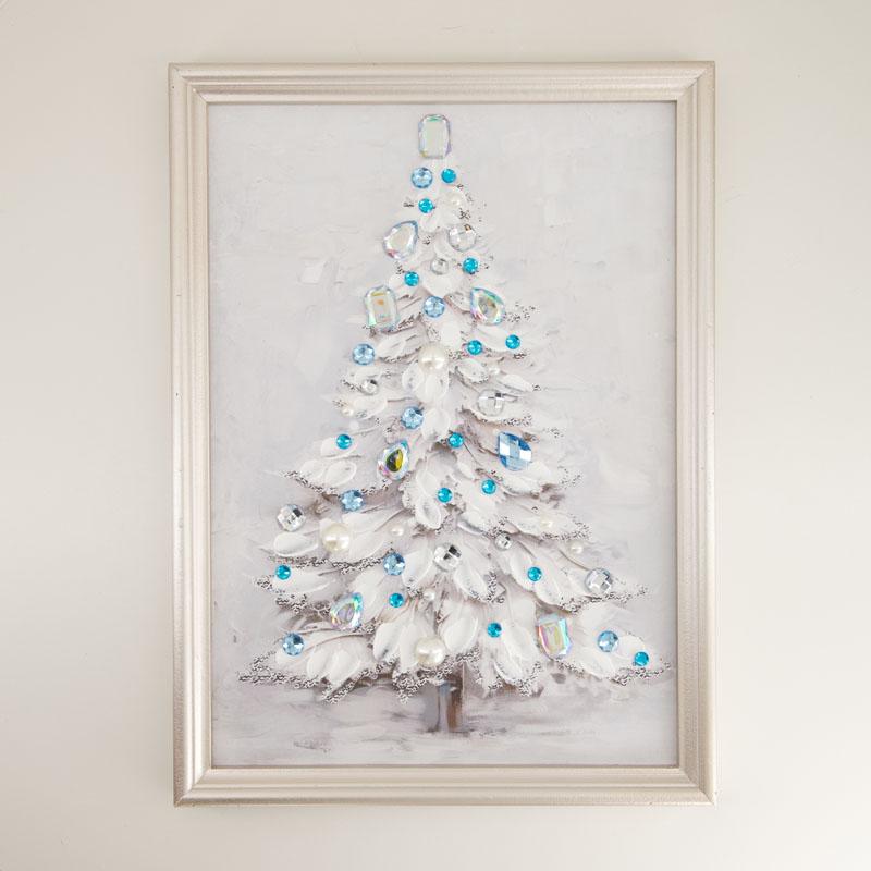 Jeweled Christmas Tree Wall Frame