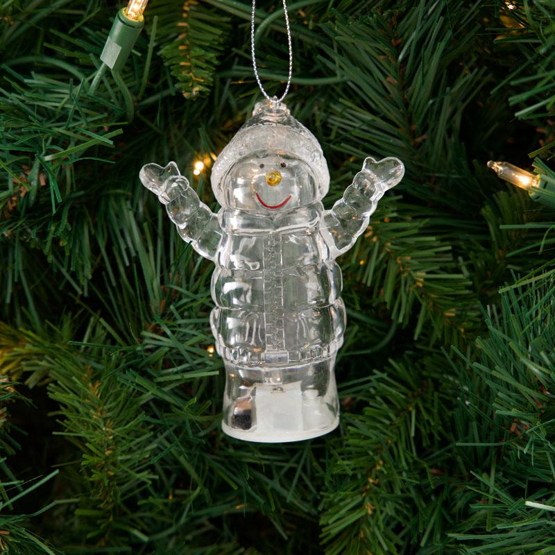 Acrylic LED Snowman Ornament