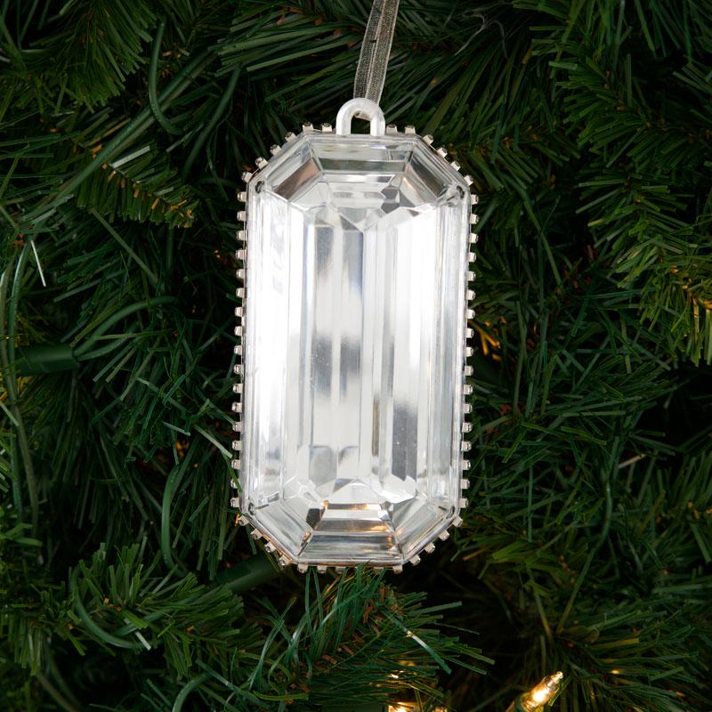 Large Gem Ornament - Emerald Shape 2 Large Gem Ornament - Emerald Shape