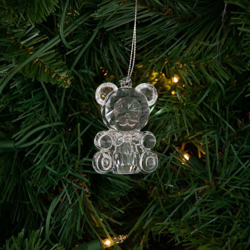 Clear Teddy Bear Ornament 1 Clear Teddy Bear Ornament