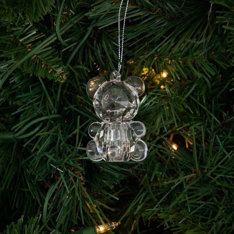 Clear Teddy Bear Ornament 2 Clear Teddy Bear Ornament