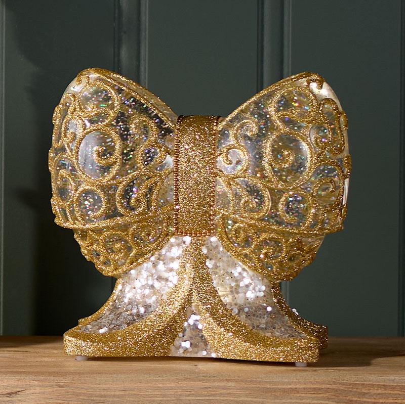 Bow Glitter Globe