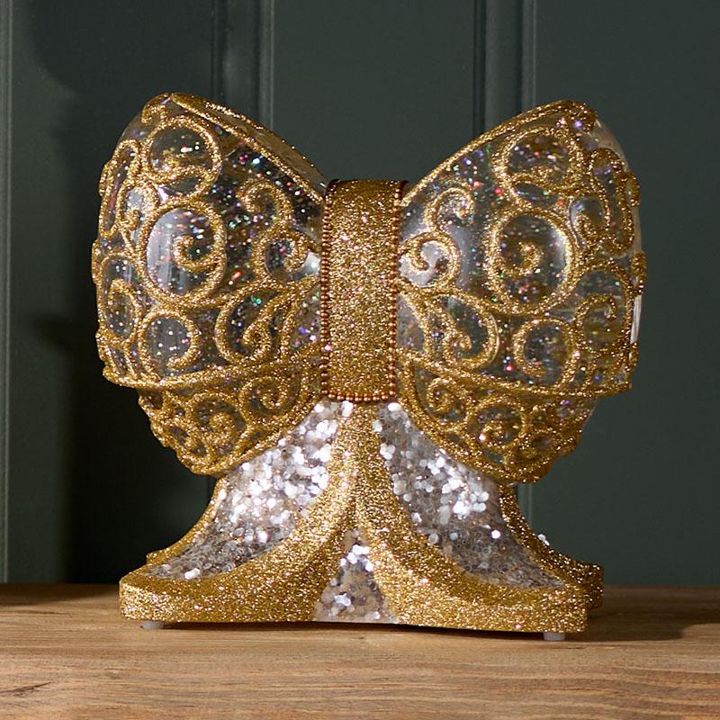 Bow Glitter Globe