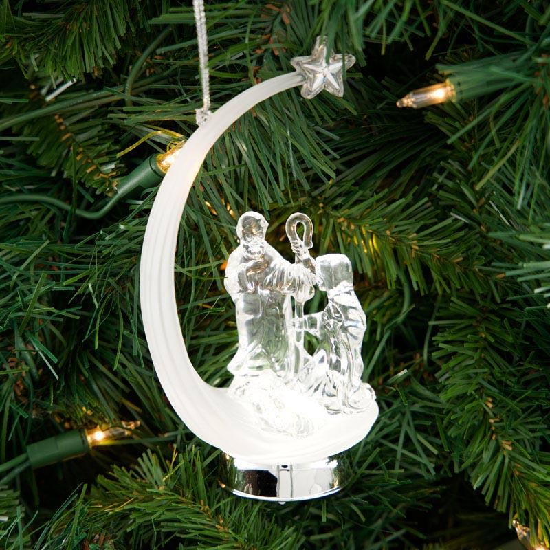 Lighted Nativity Scene Ornament